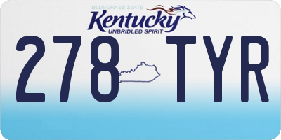 KY license plate 278TYR