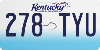 KY license plate 278TYU