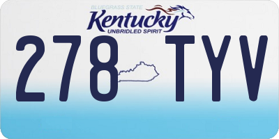 KY license plate 278TYV