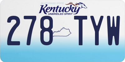 KY license plate 278TYW