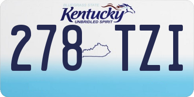 KY license plate 278TZI