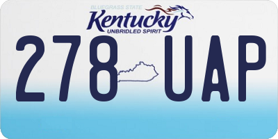 KY license plate 278UAP