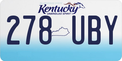 KY license plate 278UBY