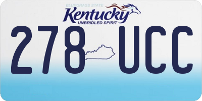 KY license plate 278UCC