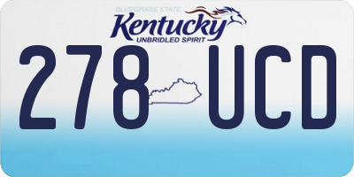 KY license plate 278UCD