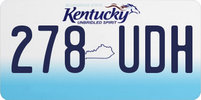 KY license plate 278UDH