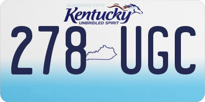 KY license plate 278UGC