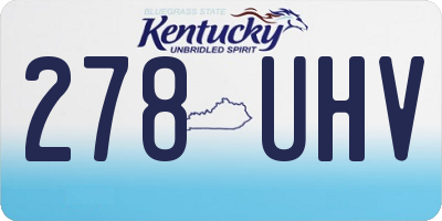 KY license plate 278UHV