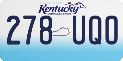 KY license plate 278UQO