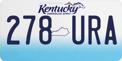 KY license plate 278URA