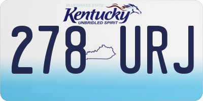 KY license plate 278URJ