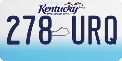 KY license plate 278URQ