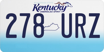 KY license plate 278URZ