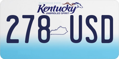 KY license plate 278USD