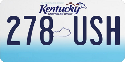 KY license plate 278USH