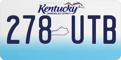 KY license plate 278UTB