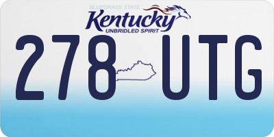KY license plate 278UTG
