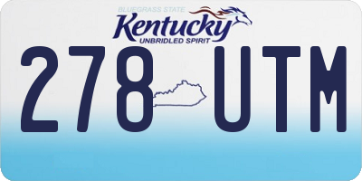 KY license plate 278UTM