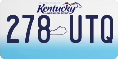 KY license plate 278UTQ