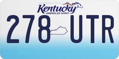 KY license plate 278UTR