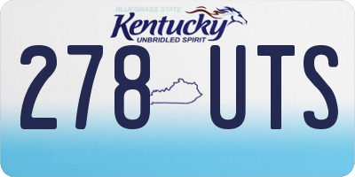 KY license plate 278UTS