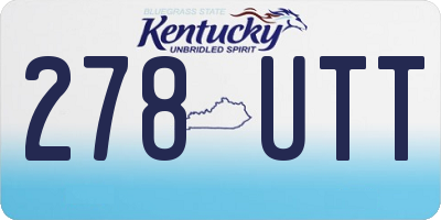 KY license plate 278UTT