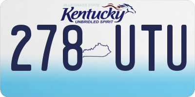 KY license plate 278UTU