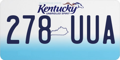KY license plate 278UUA