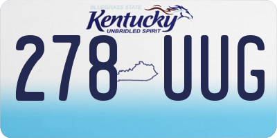 KY license plate 278UUG