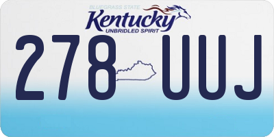 KY license plate 278UUJ