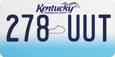 KY license plate 278UUT