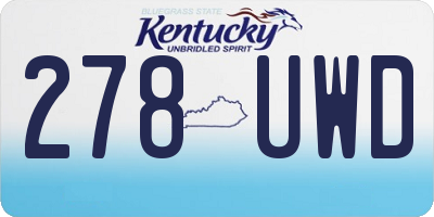 KY license plate 278UWD