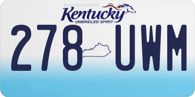 KY license plate 278UWM
