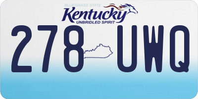KY license plate 278UWQ