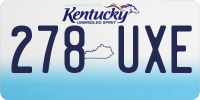 KY license plate 278UXE
