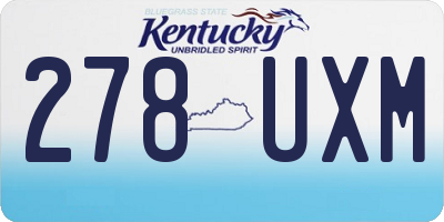 KY license plate 278UXM