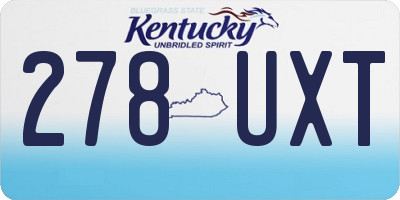 KY license plate 278UXT