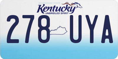 KY license plate 278UYA