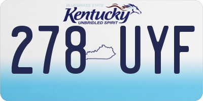 KY license plate 278UYF