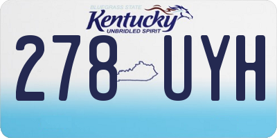 KY license plate 278UYH