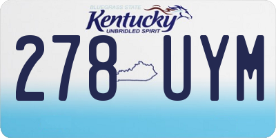 KY license plate 278UYM