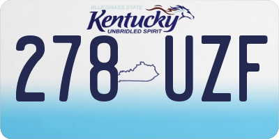 KY license plate 278UZF