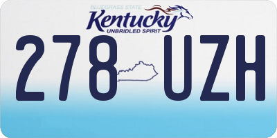 KY license plate 278UZH