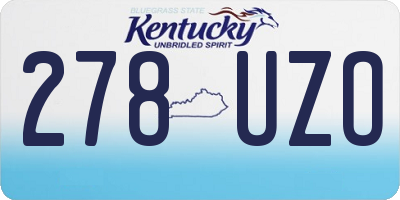 KY license plate 278UZO