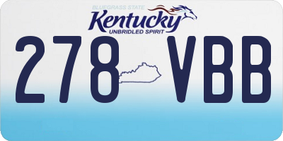 KY license plate 278VBB