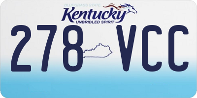 KY license plate 278VCC
