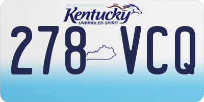 KY license plate 278VCQ