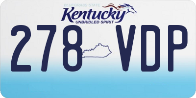 KY license plate 278VDP