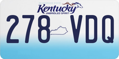 KY license plate 278VDQ