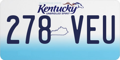 KY license plate 278VEU